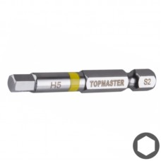 TOPMASTER Set 2 biti hexagonali H5, H6 mm, prinder..